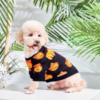 HKM-946835 Cozy Black Plush Cat Sweater for Warmth and Style