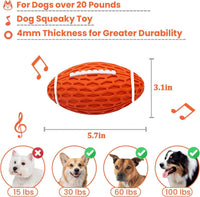 HKM-326675 Durable Squeaky Rugby Dog Toy for Aggressive Chewers – Ideal for Large Dogs and Interactive Play