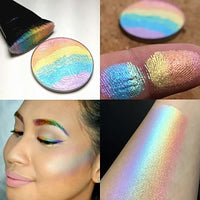 HKM-292627 Rainbow Makeup Powder Highlighter for Face and Eyes, 6g