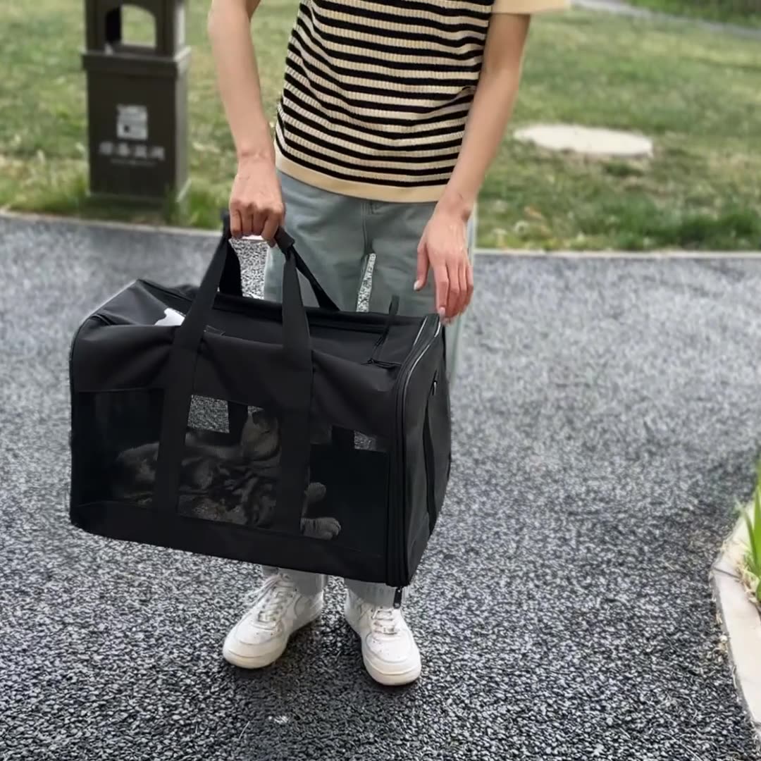 HKM-136147 Portable Foldable Pet Carrier for Dogs and Cats - Breathable Travel Handbag