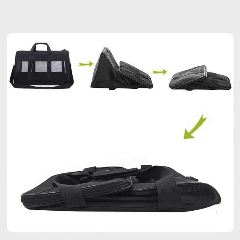 HKM-136147 Portable Foldable Pet Carrier for Dogs and Cats - Breathable Travel Handbag