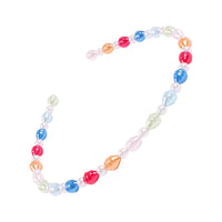 HKM-765395 Pearl U-Shape Checkerboard Headband for Elegant Hair Styling