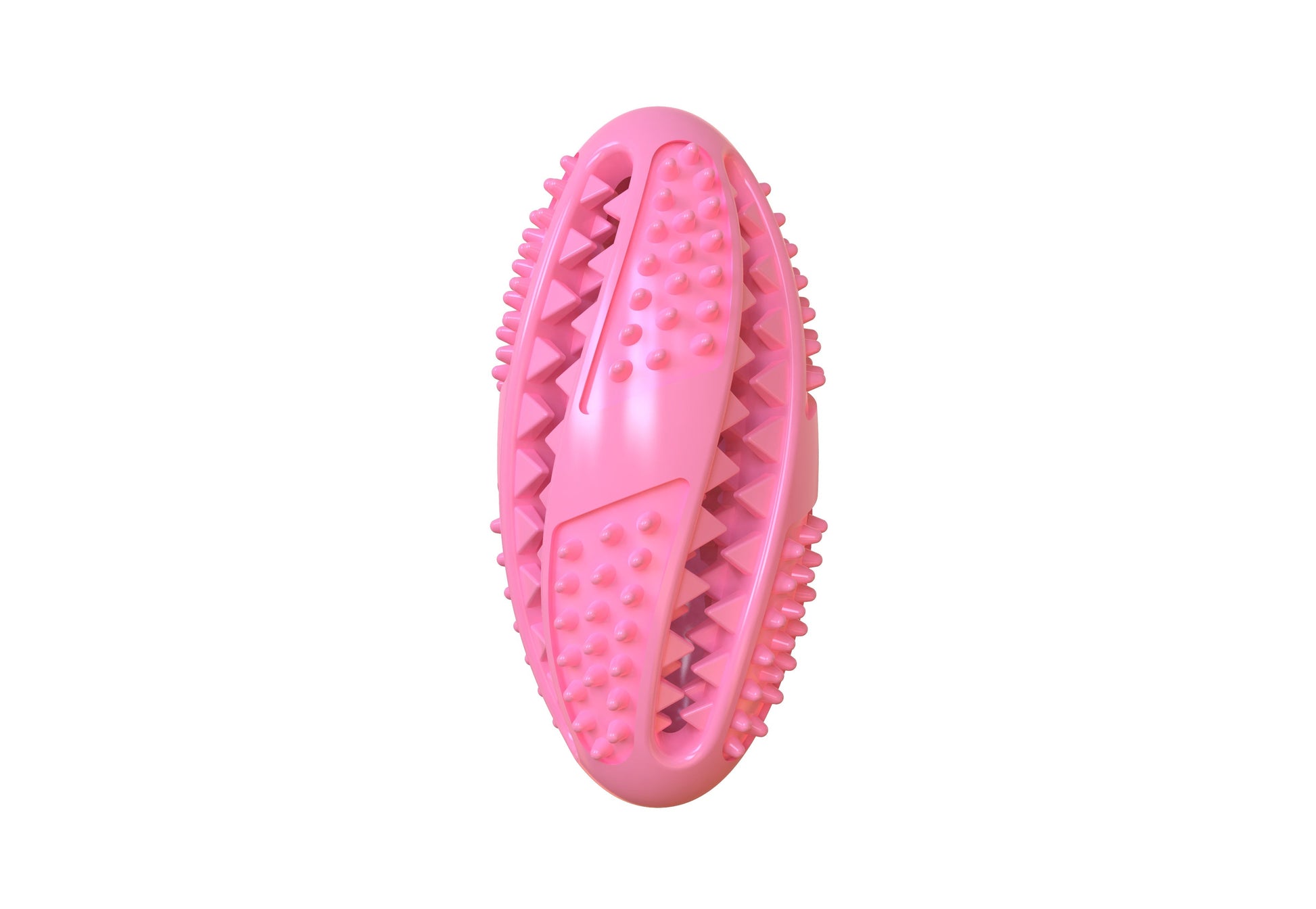 HKM-423827 Round Rubber Food Dispensing Pet Toy Ball for Dogs - Eco-Friendly Puzzle Teeth Cleaning Toy