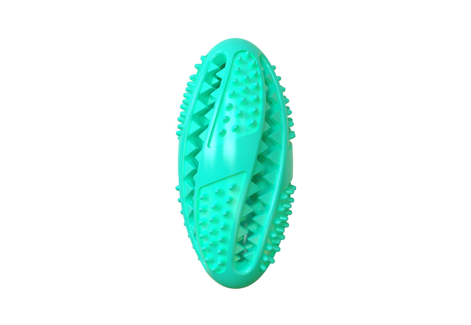 HKM-423827 Round Rubber Food Dispensing Pet Toy Ball for Dogs - Eco-Friendly Puzzle Teeth Cleaning Toy
