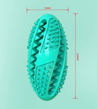 HKM-423827 Round Rubber Food Dispensing Pet Toy Ball for Dogs - Eco-Friendly Puzzle Teeth Cleaning Toy
