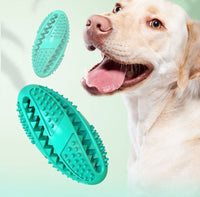 HKM-423827 Round Rubber Food Dispensing Pet Toy Ball for Dogs - Eco-Friendly Puzzle Teeth Cleaning Toy