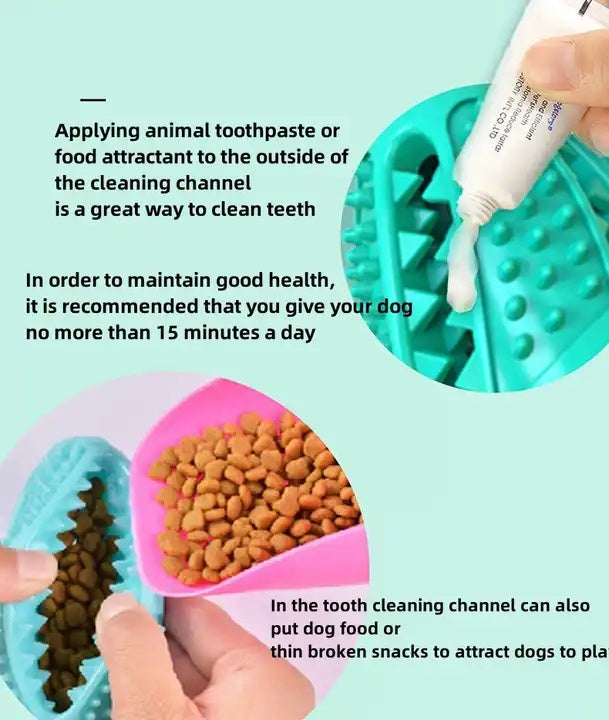 HKM-423827 Round Rubber Food Dispensing Pet Toy Ball for Dogs - Eco-Friendly Puzzle Teeth Cleaning Toy