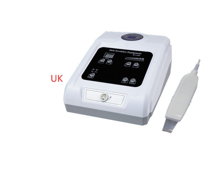 HKM-923475 Ultrasonic Peeling Machine for Deep Pore Cleansing and Skin Exfoliation - Black & White, 33cm x 27cm x 18cm