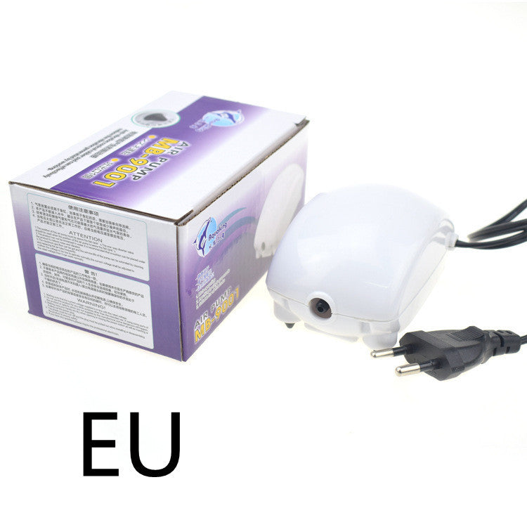 HKM-336531 Silent Aquarium Oxygen Pump - Model DB-9001, Efficient Air Output 1.8L/min, 220-240V or 110-120V Options