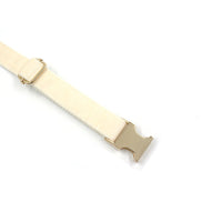 HKM-179475 Cream Velvet Dog Collar with Gold Buckle and Bow Tie Accessory