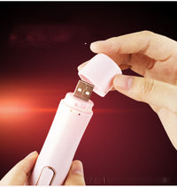 HKM-412691 4-In-1 Multifunctional Electric Epilator for Whole Body Hair Removal, USB Rechargeable, Pink, Includes 4 Cutter Heads, Cleaning Brush, and Manual