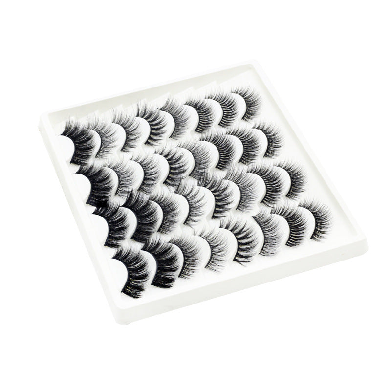 HKM-533523 16 Pairs of Natural Comfortable 3D Chemical Fiber False Eyelashes for Stage Costumes