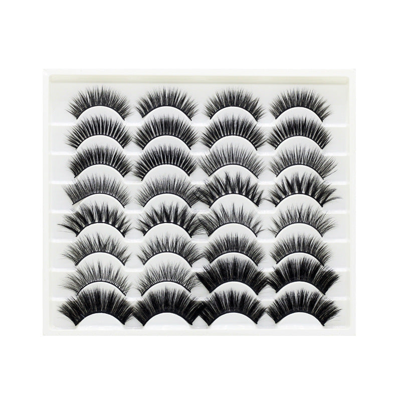 HKM-533523 16 Pairs of Natural Comfortable 3D Chemical Fiber False Eyelashes for Stage Costumes