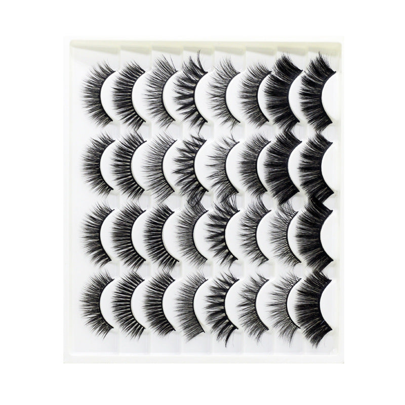 HKM-533523 16 Pairs of Natural Comfortable 3D Chemical Fiber False Eyelashes for Stage Costumes