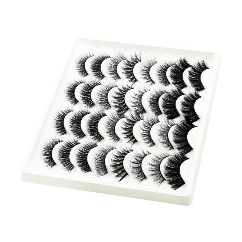 HKM-533523 16 Pairs of Natural Comfortable 3D Chemical Fiber False Eyelashes for Stage Costumes