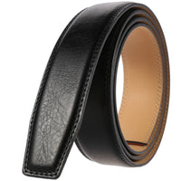 HKM-589331 Men's Leather Belt, Model LY35-122, Classic Style, No Buckle Design