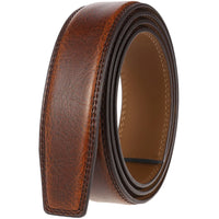 HKM-589331 Men's Leather Belt, Model LY35-122, Classic Style, No Buckle Design