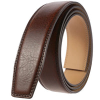 HKM-589331 Men's Leather Belt, Model LY35-122, Classic Style, No Buckle Design