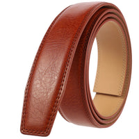 HKM-589331 Men's Leather Belt, Model LY35-122, Classic Style, No Buckle Design