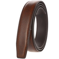 HKM-589331 Men's Leather Belt, Model LY35-122, Classic Style, No Buckle Design