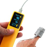 HKM-459603 Palm Pulse Oximeter with 2.2-Inch Color OLED Display, Monitors Blood Oxygen Saturation, Pulse Rate, and Perfusion Index