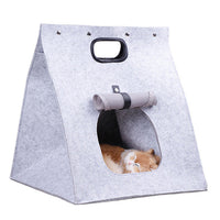 HKM-542035 Light Gray and Light Brown Breathable Wool Cat Litter for Medium Size Cats