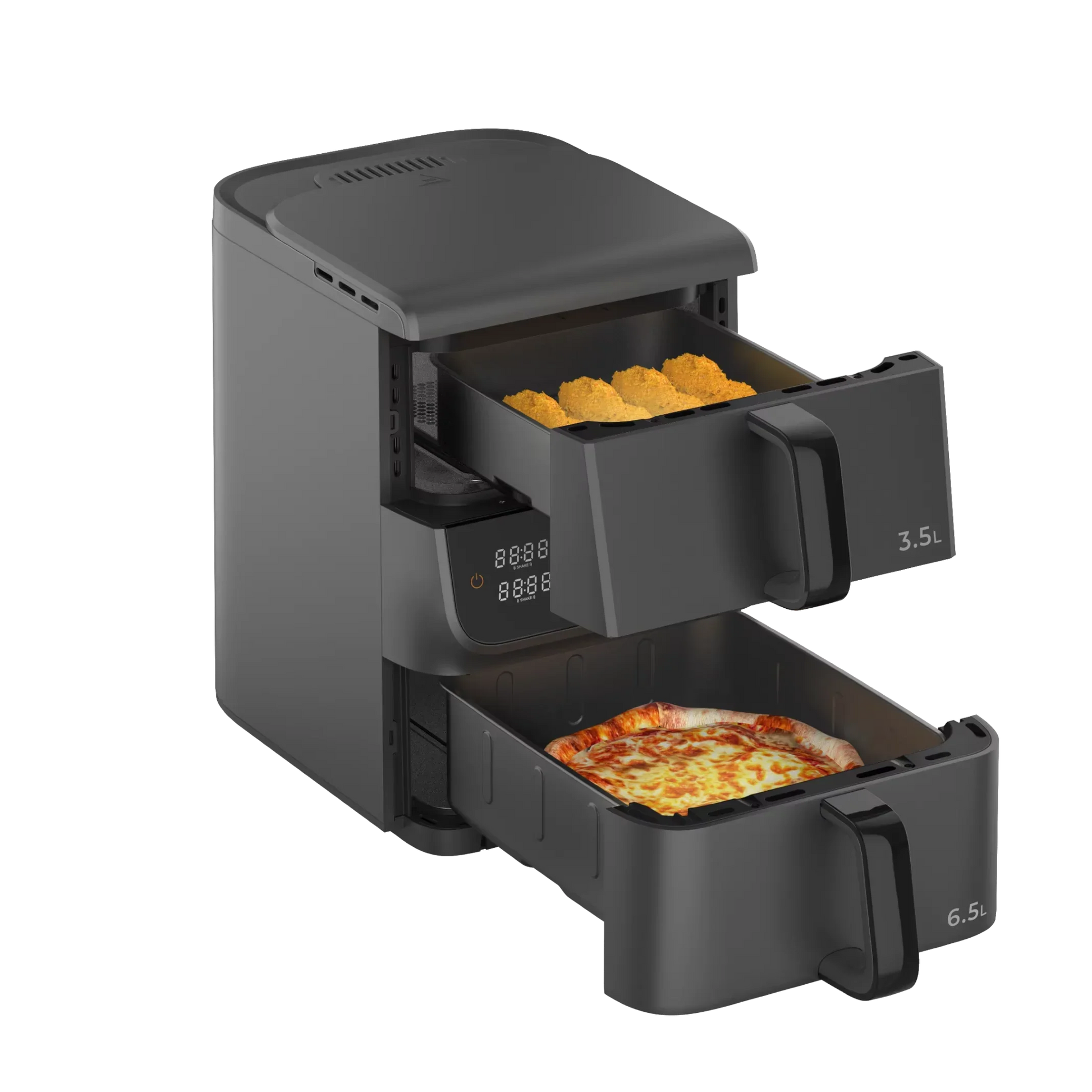 KTX-827475 Dual Core 11L Electric Air Fryer with Smart Control and Stainless Steel Design