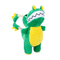 HKM-140435 Durable Plush Dinosaur Chew Toy with Squeaker for Interactive Play - Soft Dog Toy