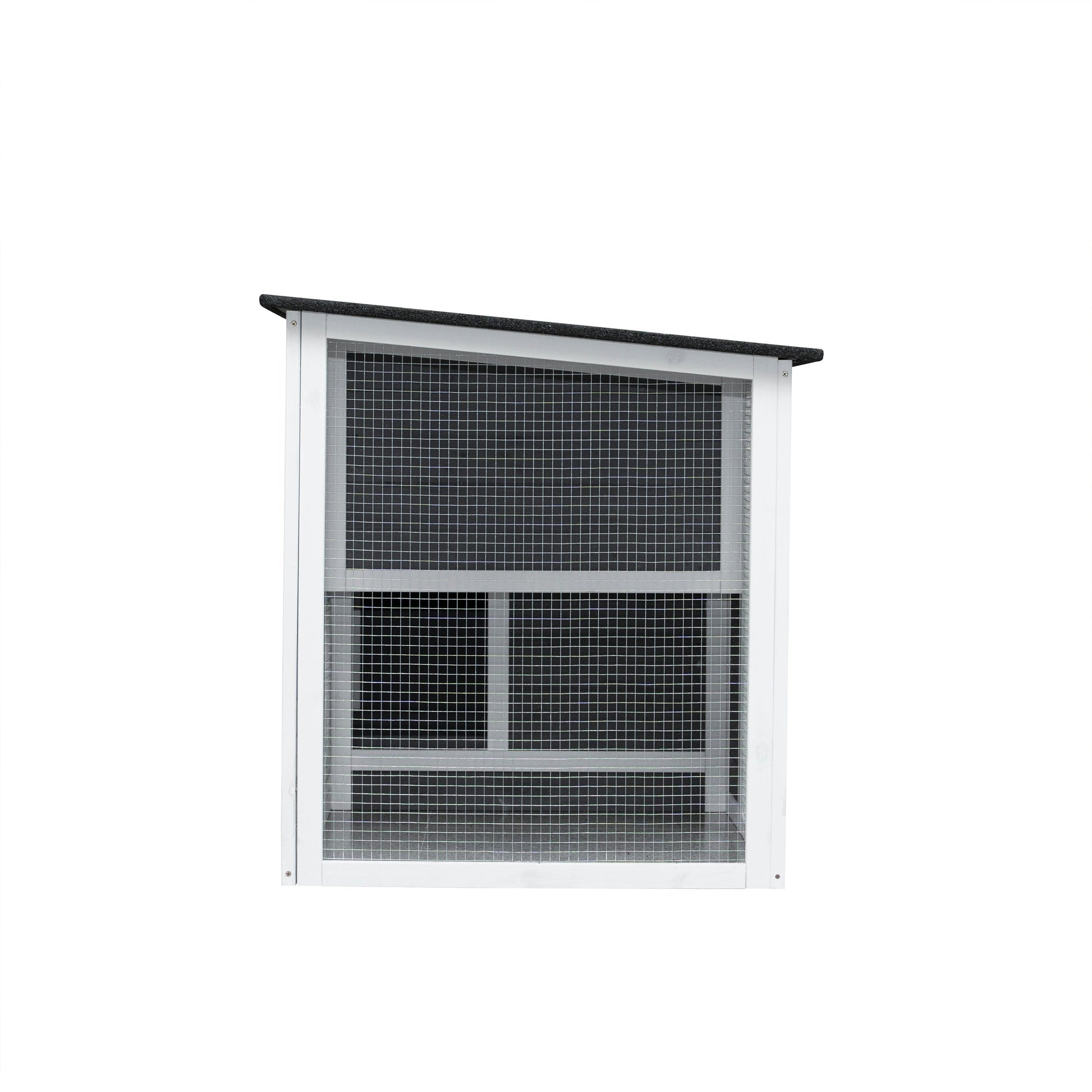 HKM-645267 Outdoor Chicken Hutch with Running Cage and Fir Wood Construction
