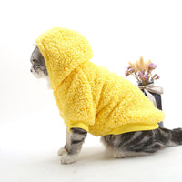 HKM-302675 Cotton Fleece Dog and Cat Sweater in Solid Blue and Yellow Colors, Sizes S to L