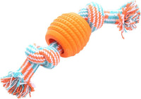 HKM-386451 Durable Chew Toy for Dogs with Rope - Soft Molar Tooth Cleaning Treat for Oral Health, Blue