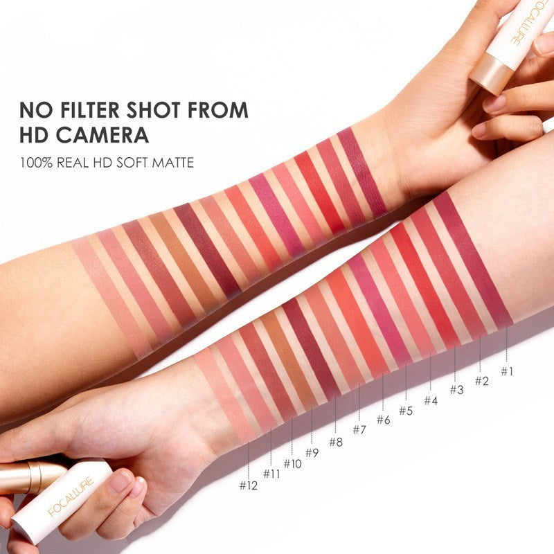 HKM-989971 Matte Lipstick in 12 Versatile Shades - Long-Lasting & Beautiful Finish