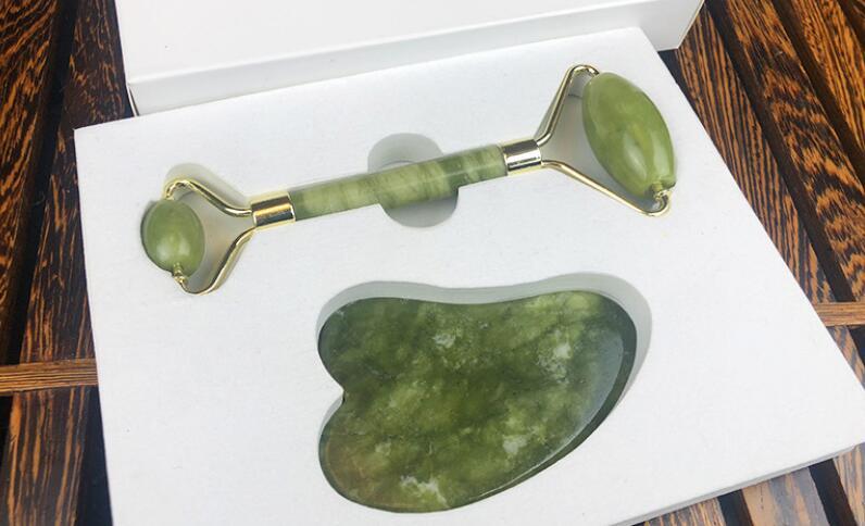 HKM-523987 Jade Roller and Gua Sha Set for Facial Massage and Skin Care