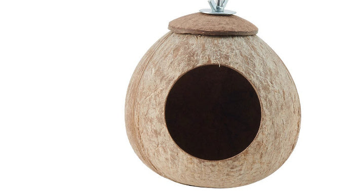 HKM-358931 Climbing Reptile Accessories Set: Coconut Shell Nest & 2.3M Artificial Vine for Tree Lizards