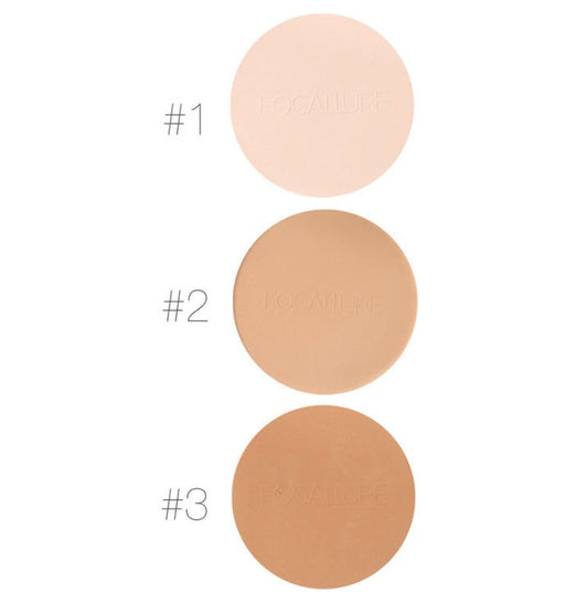 HKM-729811 Natural Bridge Pressed Face Makeup Powder - 3 Shades Available, UV Protection, Smooth Finish