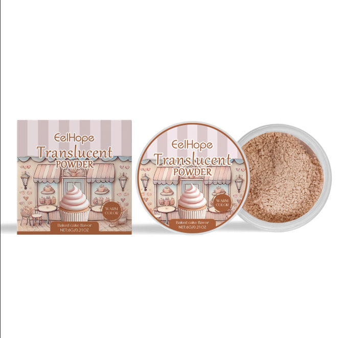 KTX-826963 Oil Control Setting Powder with Puff - 6g Loose Powder for Lightweight Finish