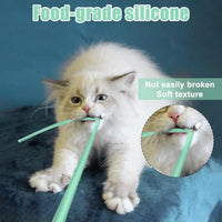 HKM-564115 Interactive Self-Play Cat Toy with Swinging Silicone Tail for Indoor Cats - Rechargeable Automatic Wand Toy