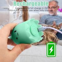 HKM-564115 Interactive Self-Play Cat Toy with Swinging Silicone Tail for Indoor Cats - Rechargeable Automatic Wand Toy
