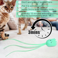 HKM-564115 Interactive Self-Play Cat Toy with Swinging Silicone Tail for Indoor Cats - Rechargeable Automatic Wand Toy