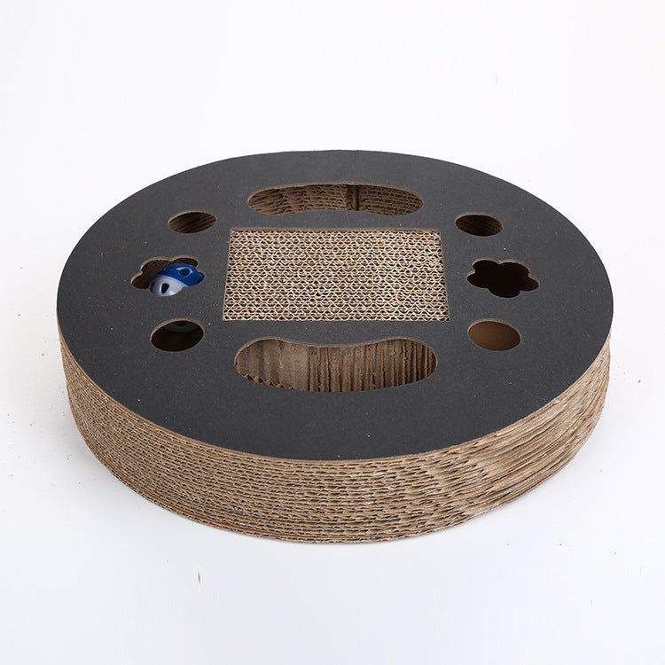 HKM-166099 Corrugated Cat Scratch Board with Built-in Bell for Fun and Comfort