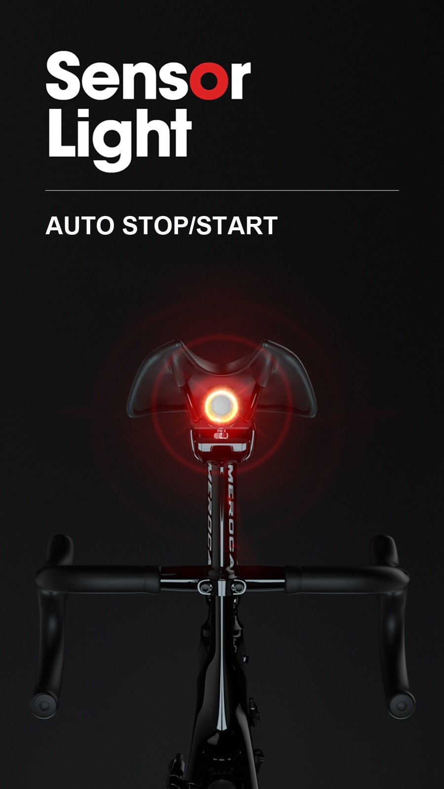 HKM-675923 Personalized Bicycle Tail Light for Safe Night Riding