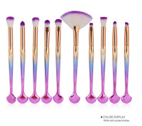 HKM-986515 Brilliant Mermaid Makeup Brush Set for Effortless Application and Blending