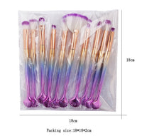 HKM-986515 Brilliant Mermaid Makeup Brush Set for Effortless Application and Blending