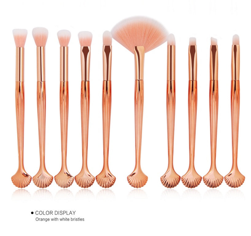 HKM-986515 Brilliant Mermaid Makeup Brush Set for Effortless Application and Blending
