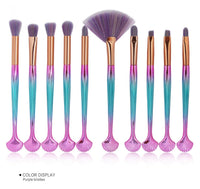 HKM-986515 Brilliant Mermaid Makeup Brush Set for Effortless Application and Blending