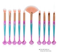 HKM-986515 Brilliant Mermaid Makeup Brush Set for Effortless Application and Blending