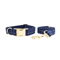 HKM-467475 Velvet Pet Collar with Adjustable Traction Rope and Bow Tie Set