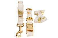HKM-467475 Velvet Pet Collar with Adjustable Traction Rope and Bow Tie Set