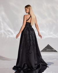 HKM-467155 Elegant Black Evening Dress for Women - Style EZ25162