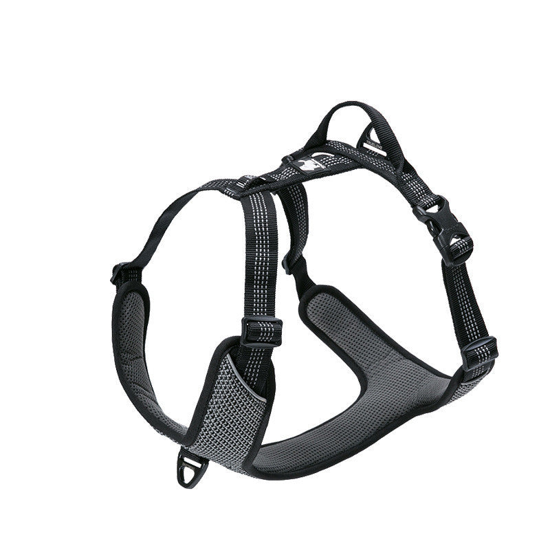 HKM-630163 Reflective Chest Vest with Explosion-Proof Flush Strap for Pets - Adjustable Sizes Available